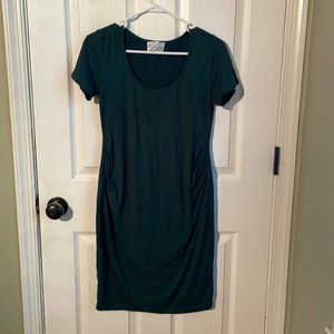 French Grey Maternity Dress